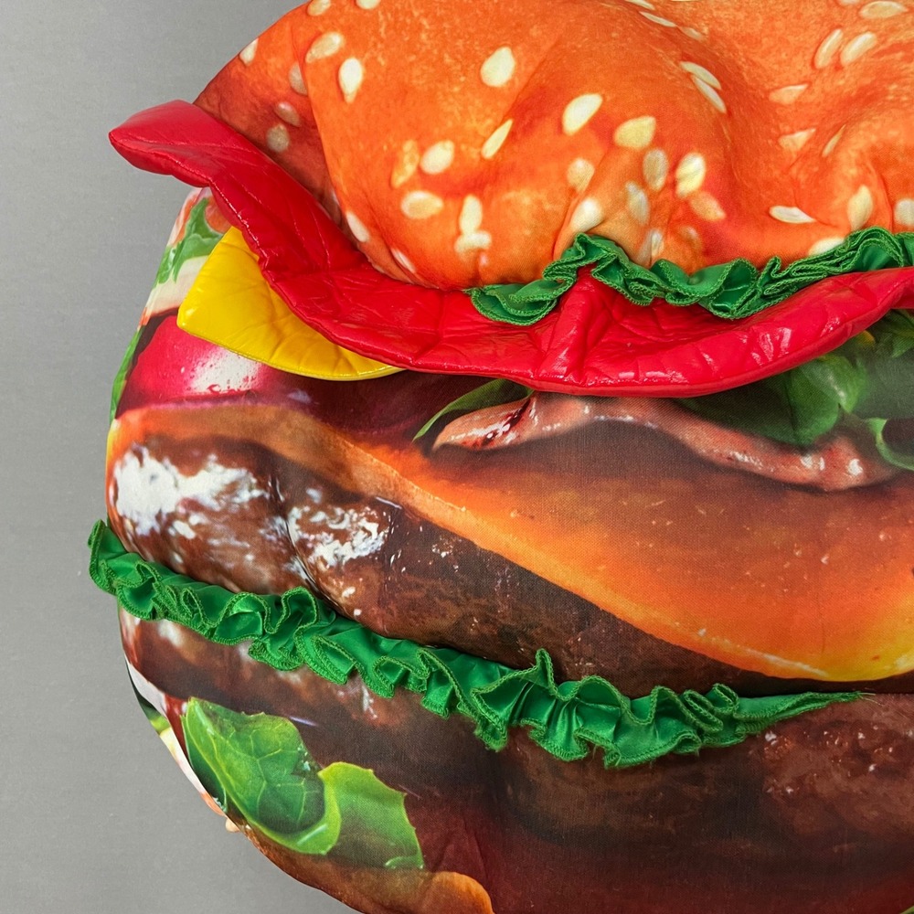Hamburger Halloween Costume Children Novelty Food One Size 4-10 Kids Girl Boy - Picture 6 of 16